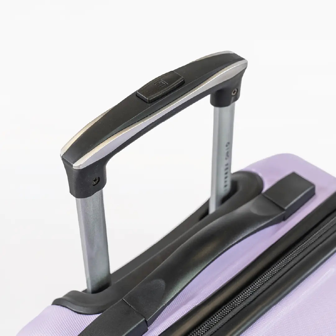 The durable handle of the suitcase.