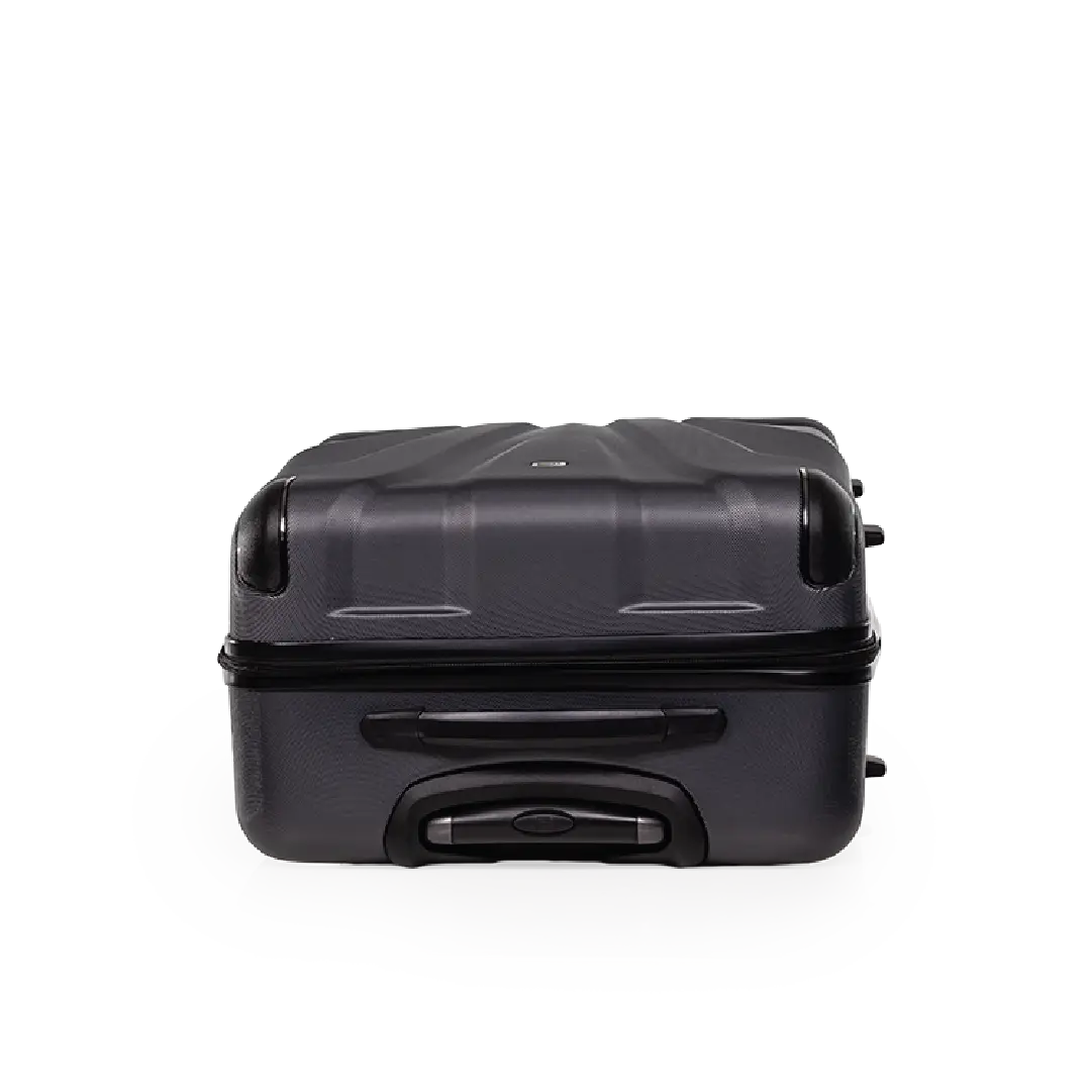 Black suitcase on a white background