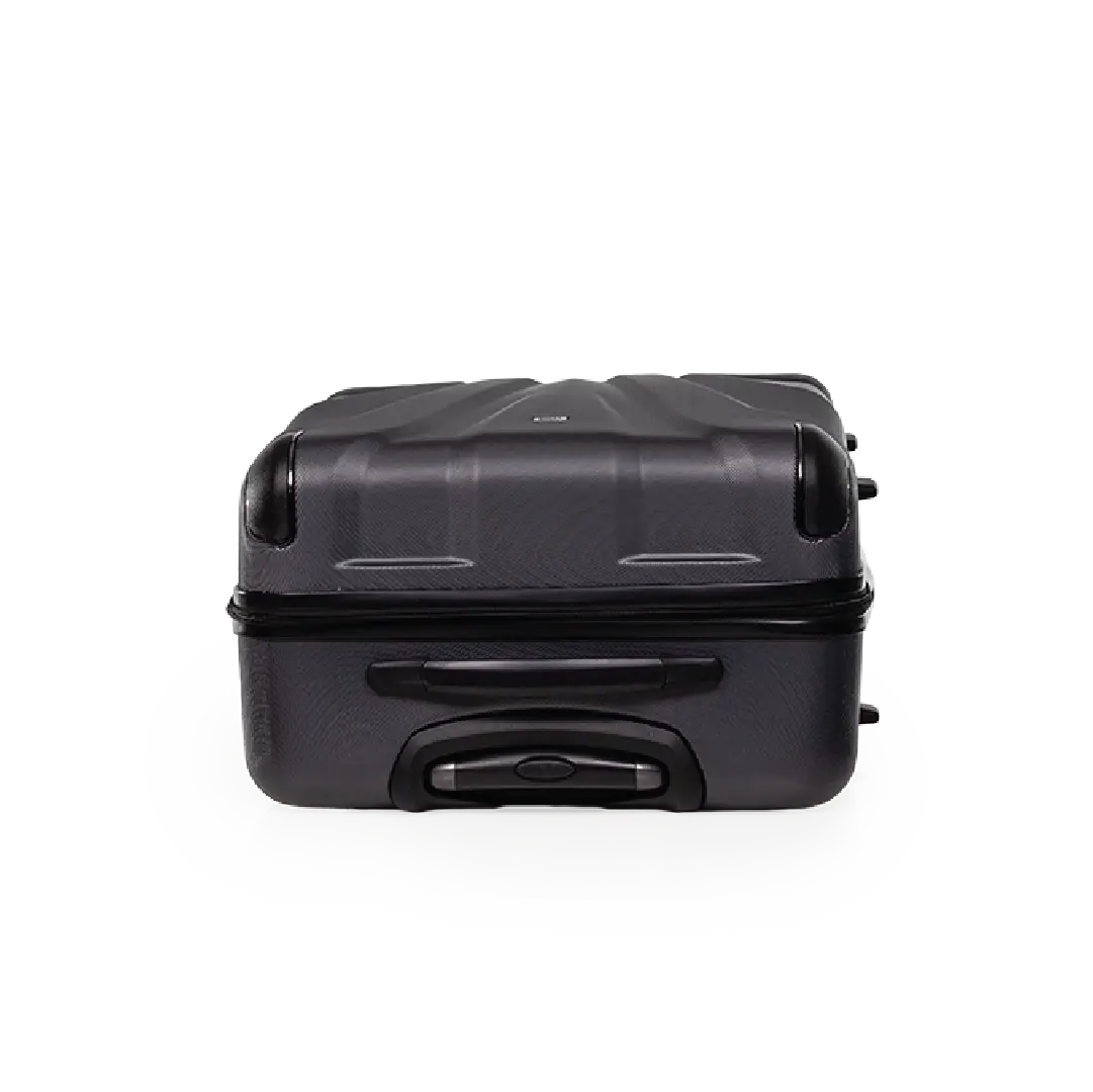 Black suitcase on a white background