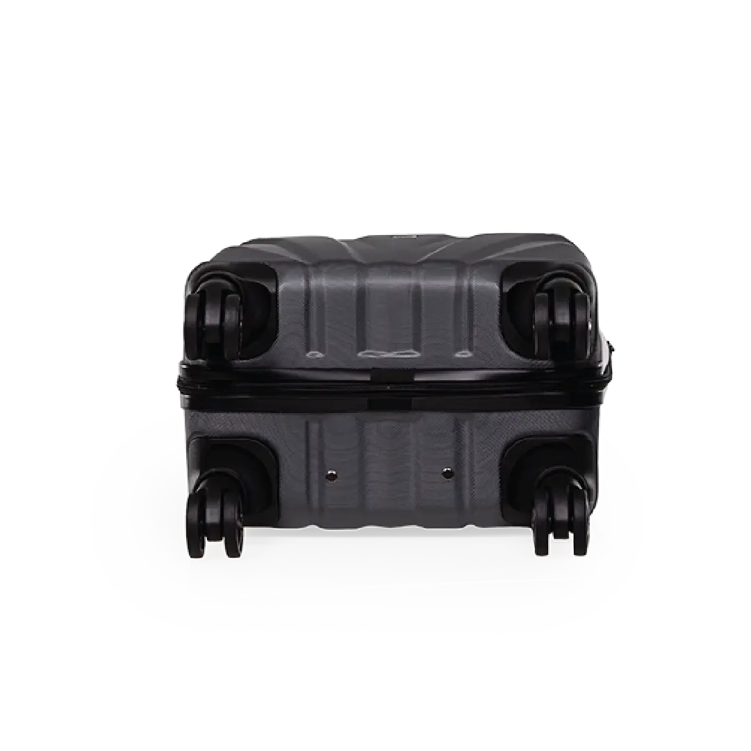 Black suitcase on a white background